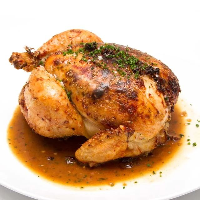 Citrus Roasted Chicken With Cranberry-Shallot Butter