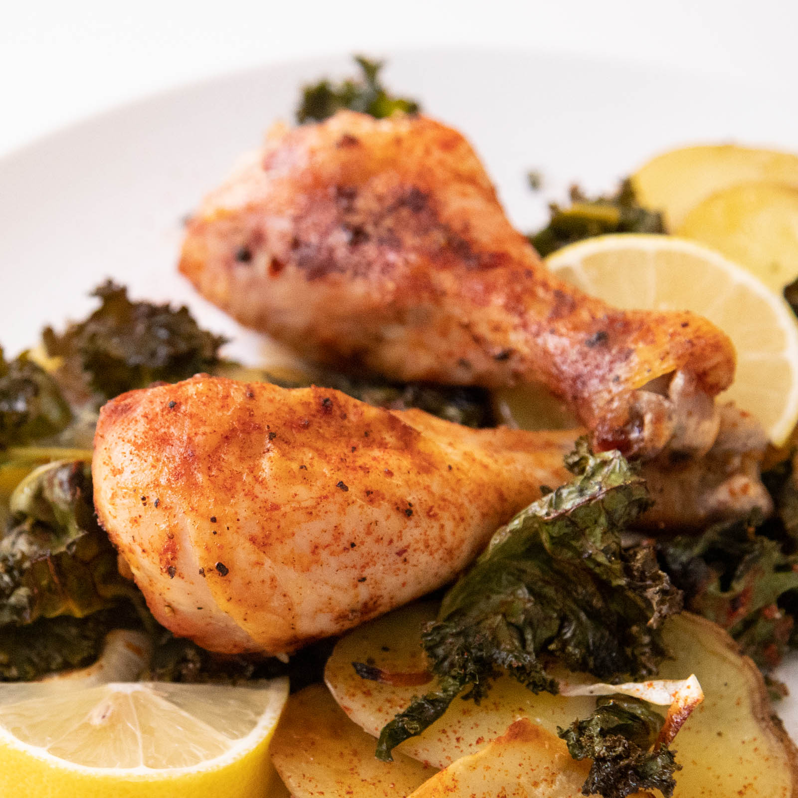 Easy Roasted Chicken With Potatoes &amp; Kale