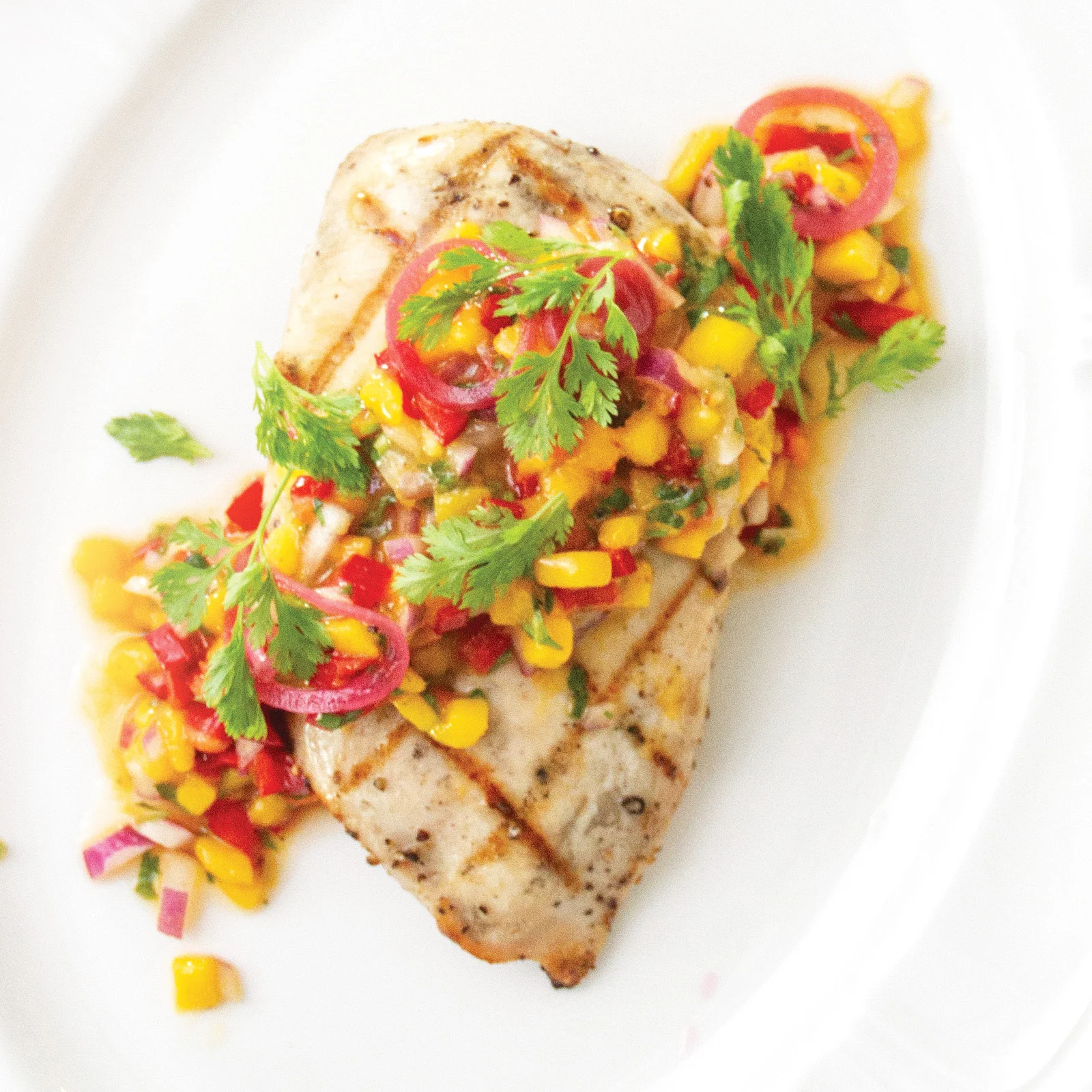 Grilled Chicken With Mango Habanero Salsa
