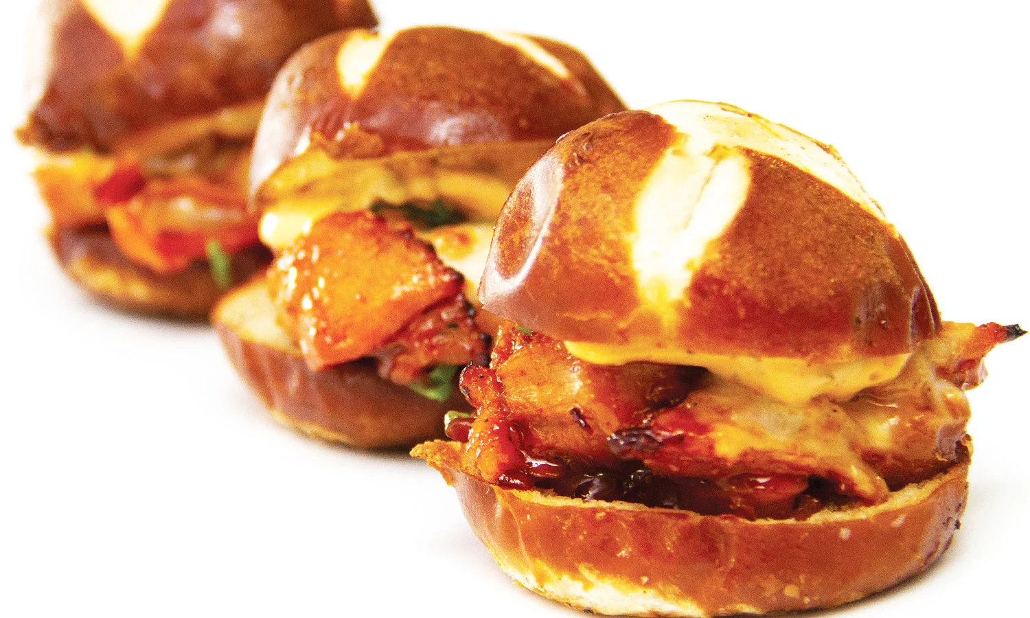 Chili and Lime Cheesy Chicken Sliders