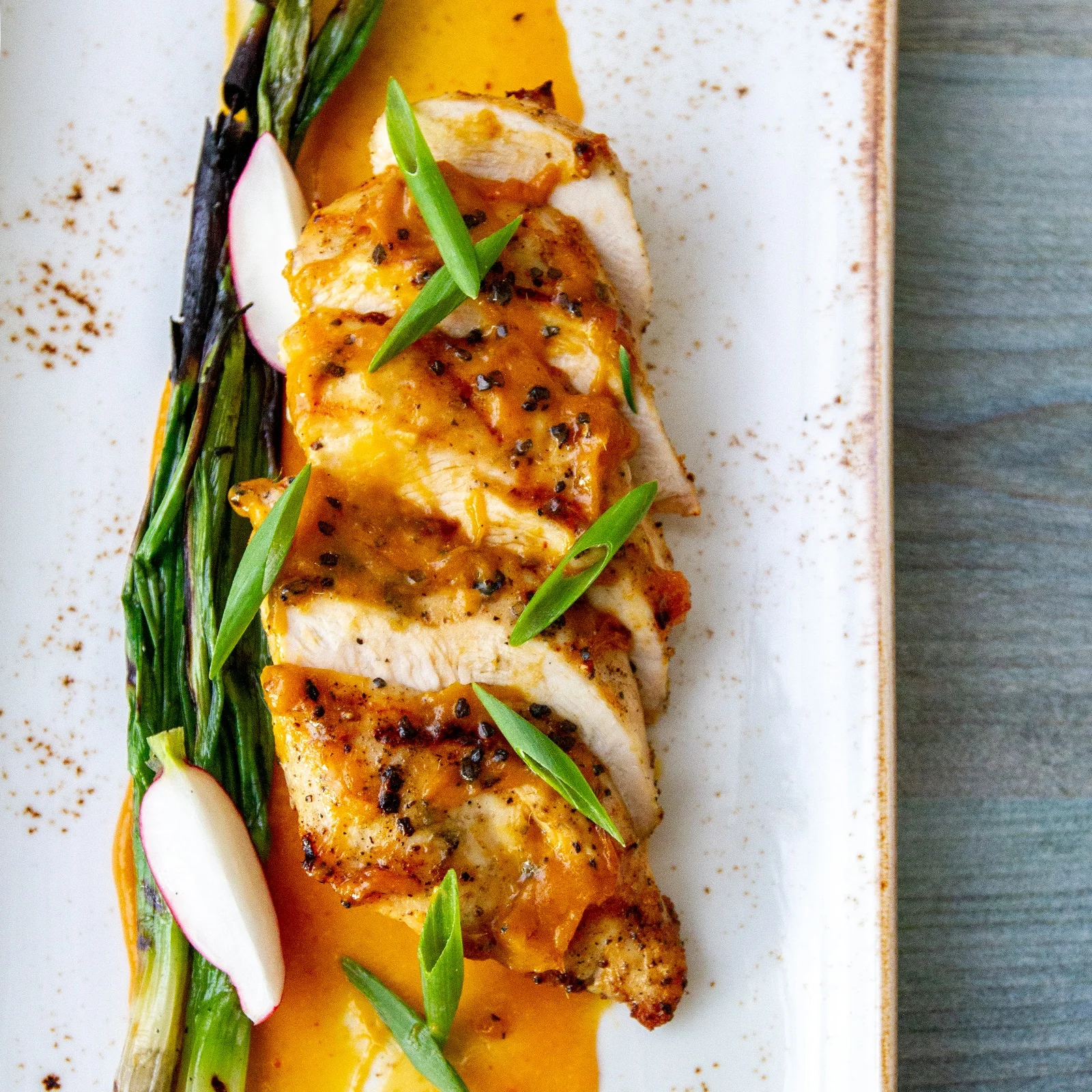 Grilled Chicken With Spicy Mango Barbecue Sauce