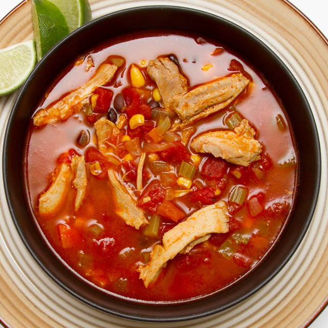 Spicy Mayan Chicken Enchilada Soup