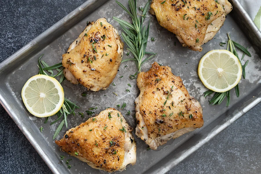 Pressure Cooker Garlic Rosemary Chicken Thighs