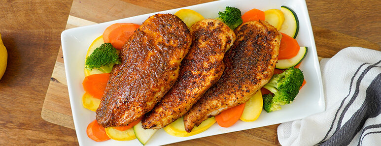 Spicy Roasted Chicken Breasts and Veggies