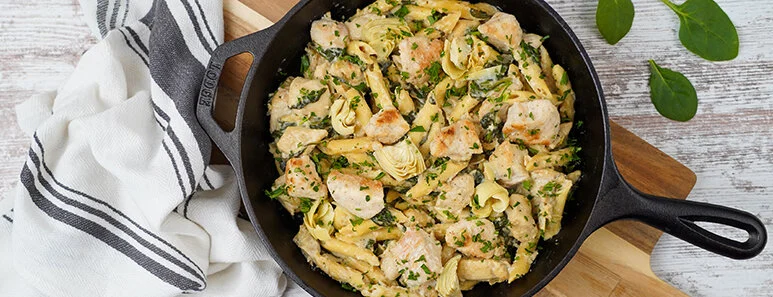 Spinach Artichoke Chicken Pasta 