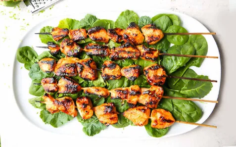 Grilled Honey Sriracha Chicken Kabobs