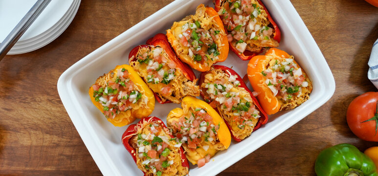 Chicken Taco Stuffed Peppers 