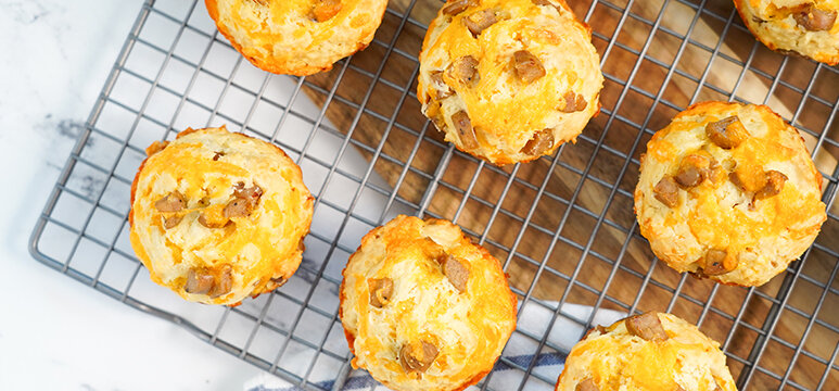Sausage and Cheddar Muffins 