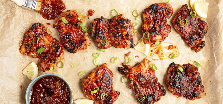 Grilled BBQ Chicken Thighs