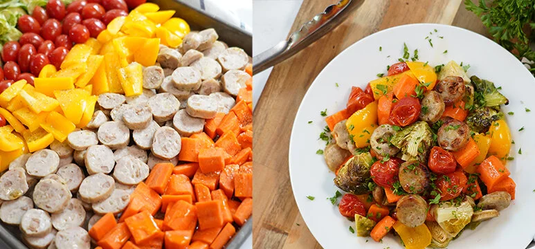 Sheet Pan Sausage and Veggies