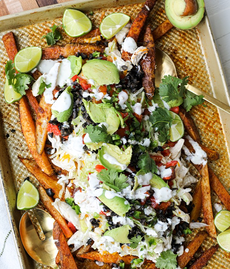 Loaded Chicken Taco Fries