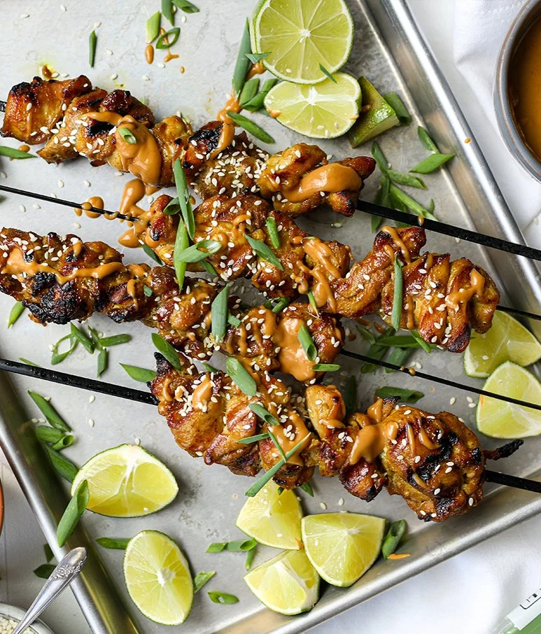 Chicken Satay with Spicy Peanut Sauce