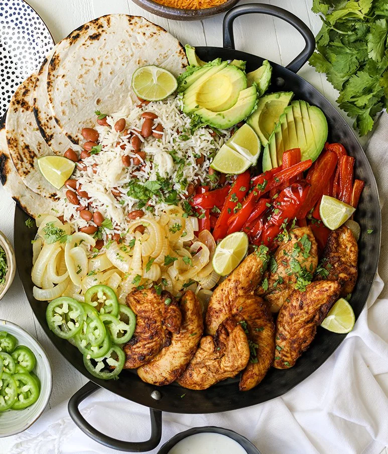 Family Style Chicken Fajitas