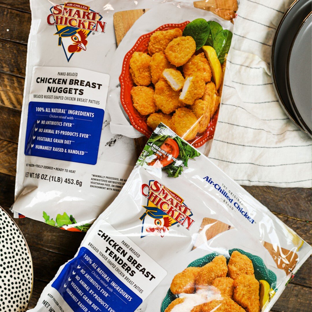 Have you tried our breaded chicken nuggets and tenders yet? They are fully cooked and ready to eat, simply prepare these frozen chicken nuggets in the oven, air fryer or microwave and serve with your favorite dipping sauce, veggies and fruit for a co