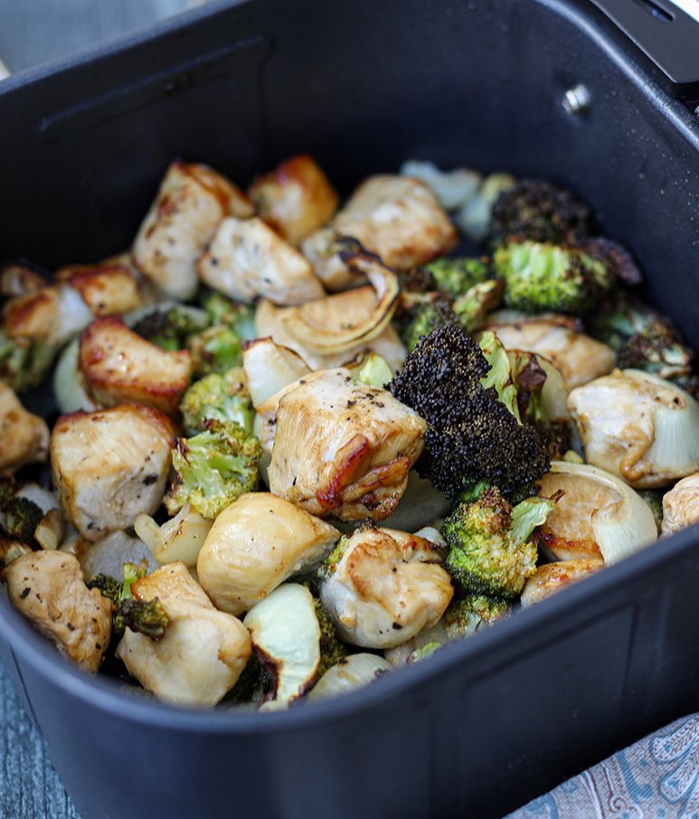 Air Fryer Chicken and Broccoli