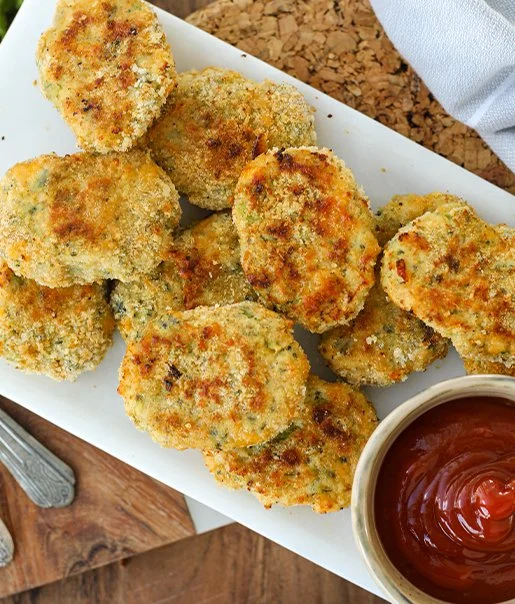 Easy Homemade Broccoli Cheddar Chicken Nuggets