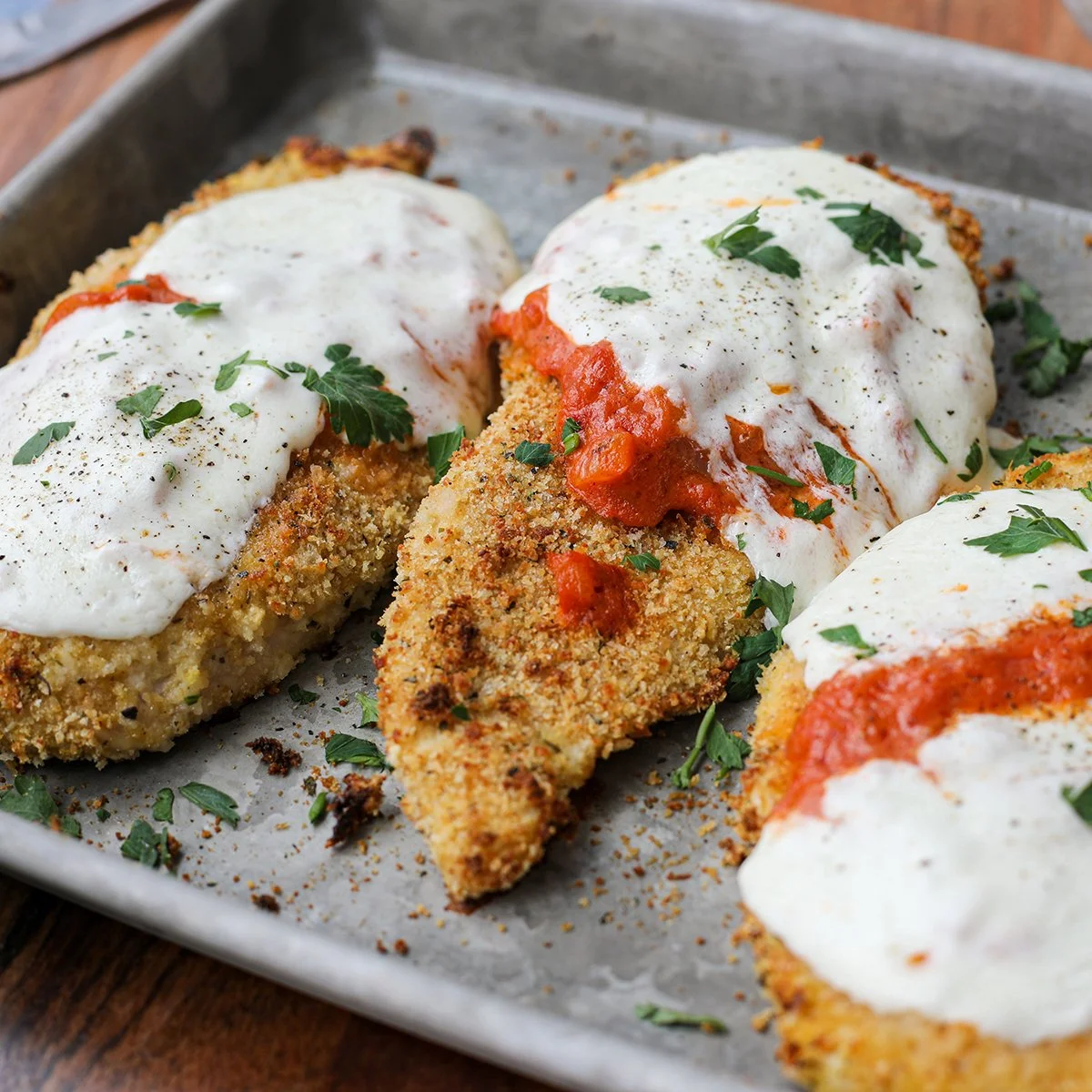 Baked Vodka Chicken Parmesan 