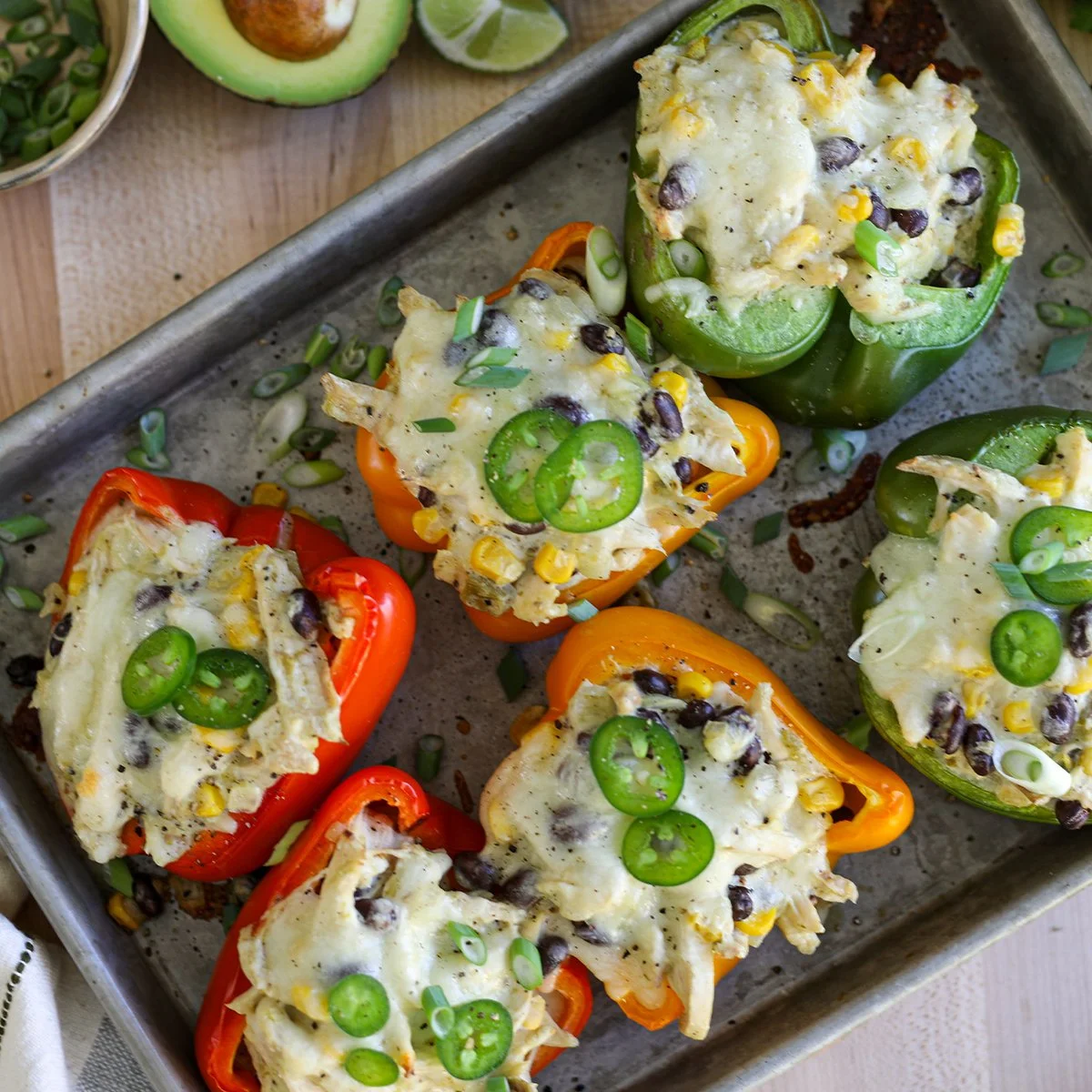 Creamy Southwest Chicken Stuffed Peppers