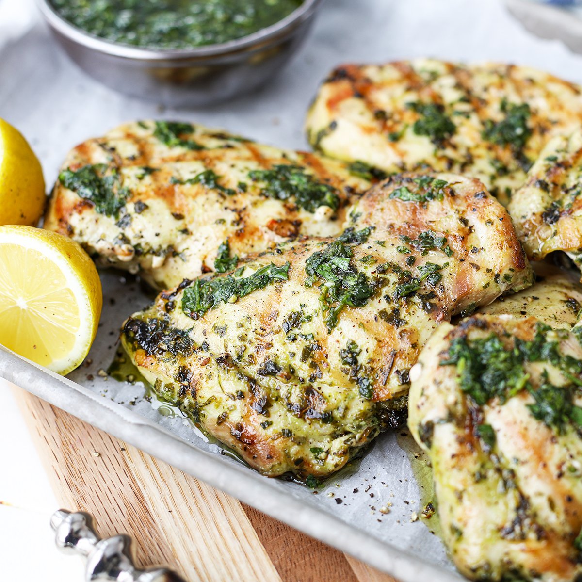 Chimichurri Grilled Chicken Thighs