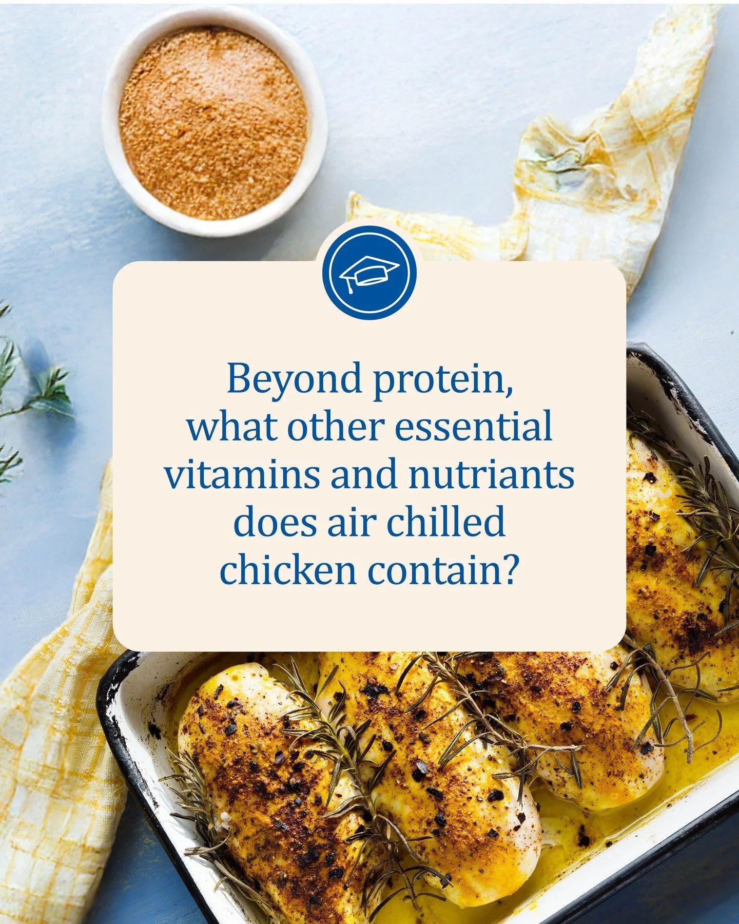 Beyond being a great source of lean protein, pure air-chilled chicken also provides several essential vitamins and nutrients that support overall health, including:

B Vitamins &ndash; Especially B3 (niacin), B6, and B12, which help with energy produ