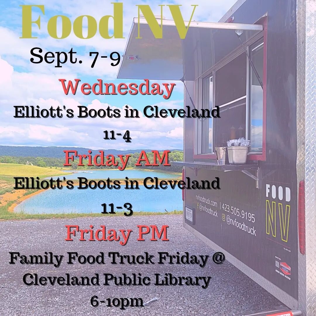 🚨SCHEDULE DROP🚨
 Sept.7-9
Open to the public 3 times this week. Stop by and grab lunch for you and a friend. It's never a bad time to brighten someone's day! If you are looking for something fun on Friday evening check out the Cleveland Public Libr