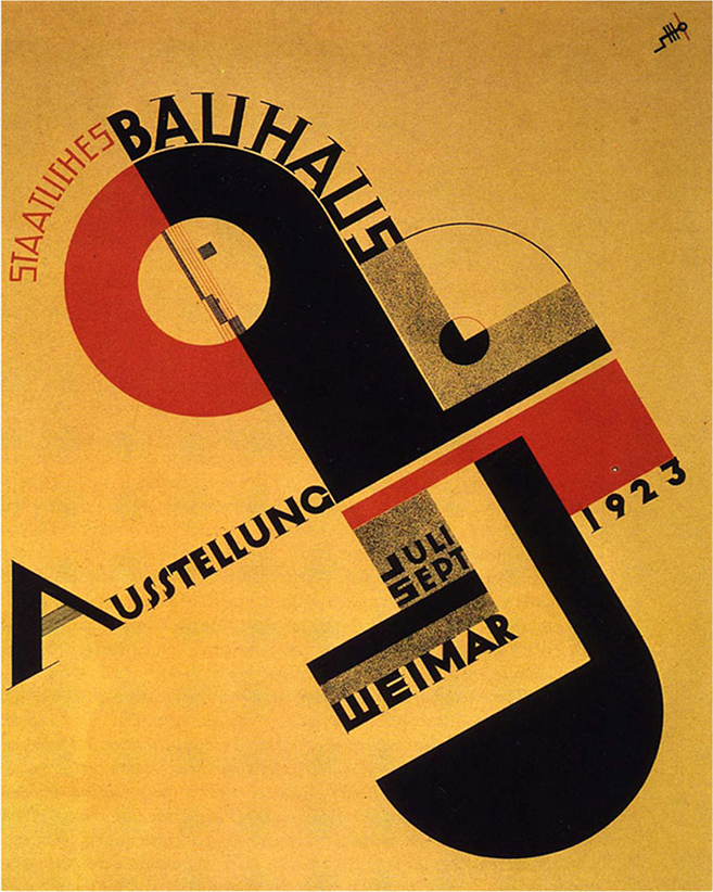 Cartel de la exposición de la Bauhaus de 1923 en Weimar