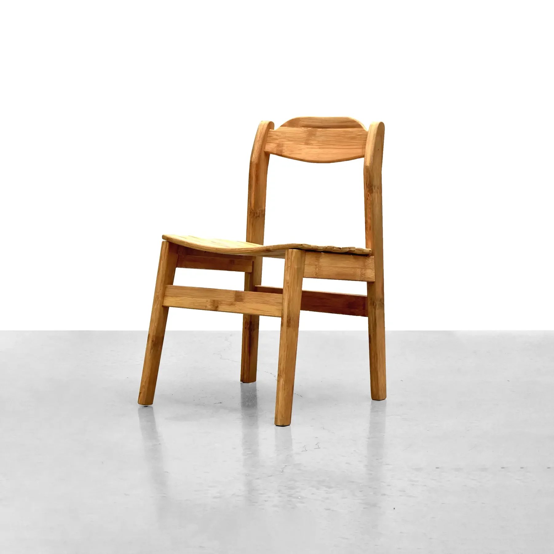 Silla Pino de bambú de Bamburen, vista frontal