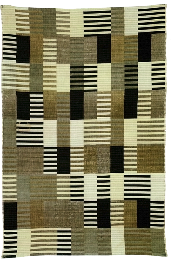 Diseño textil geométrico desarrollado en el taller de la Bauhaus
