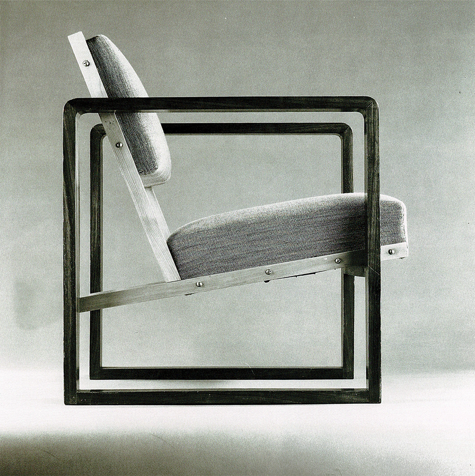 Silla de Josef Albers de diseño geométrico