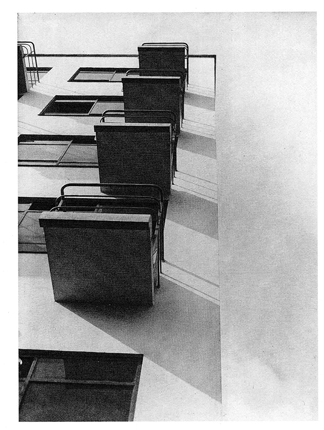 Balcones del edificio de la Bauhaus en Dessau