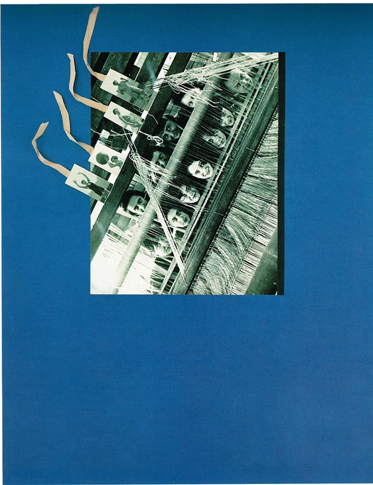 Estudiantes del taller textil de la Bauhaus trabajando en telares