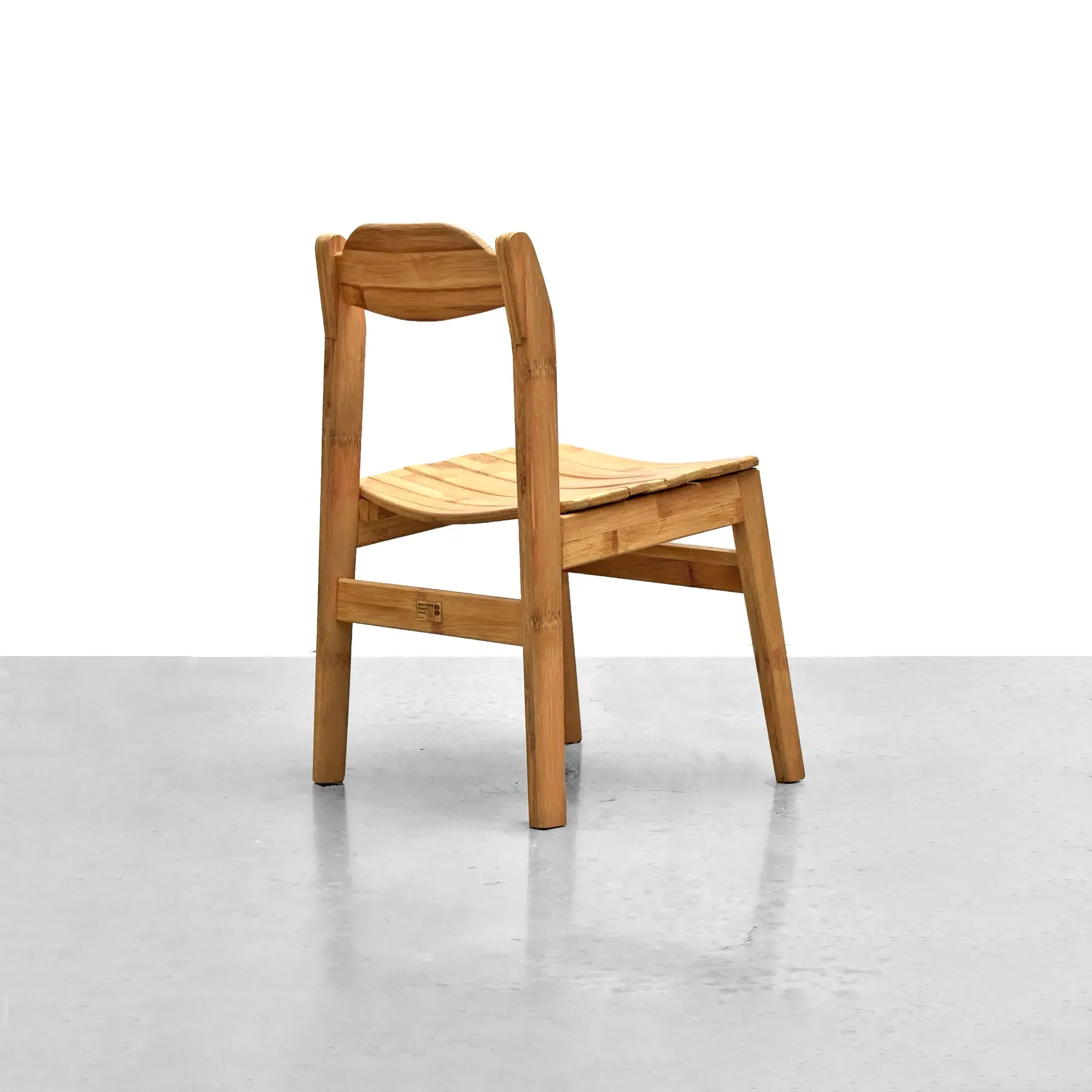 Silla Pino de bambú de Bamburen, vista posterior