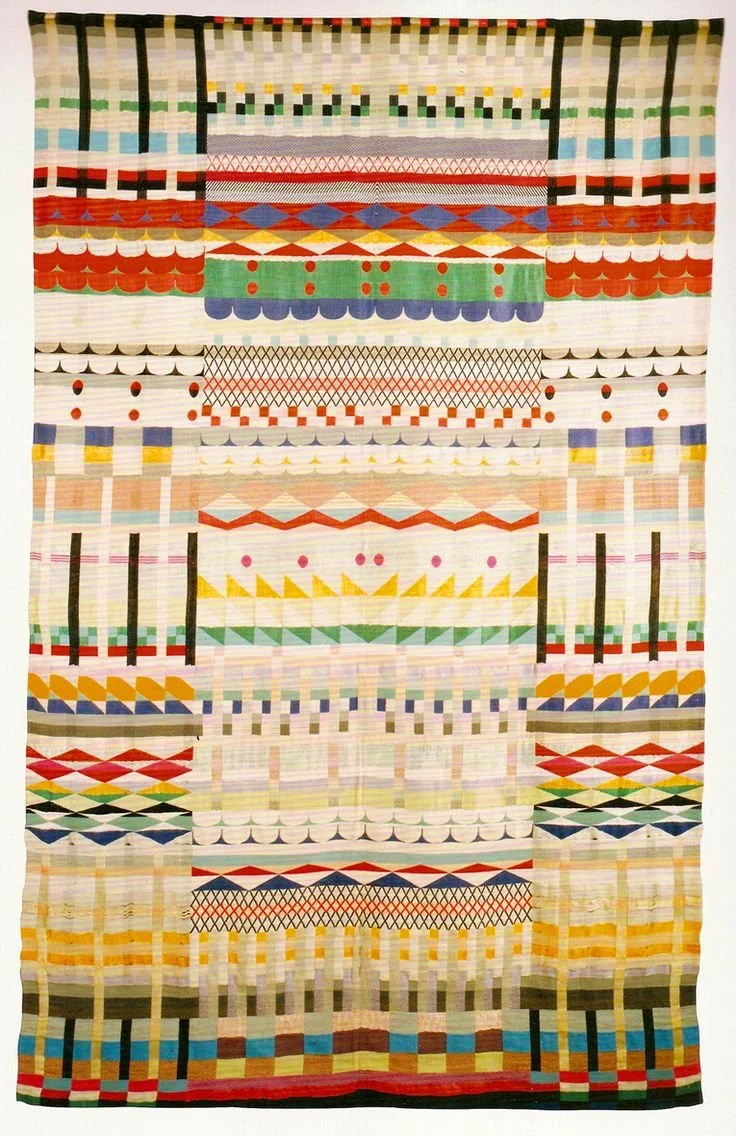 Diseño textil geométrico de Gunta Stölzl