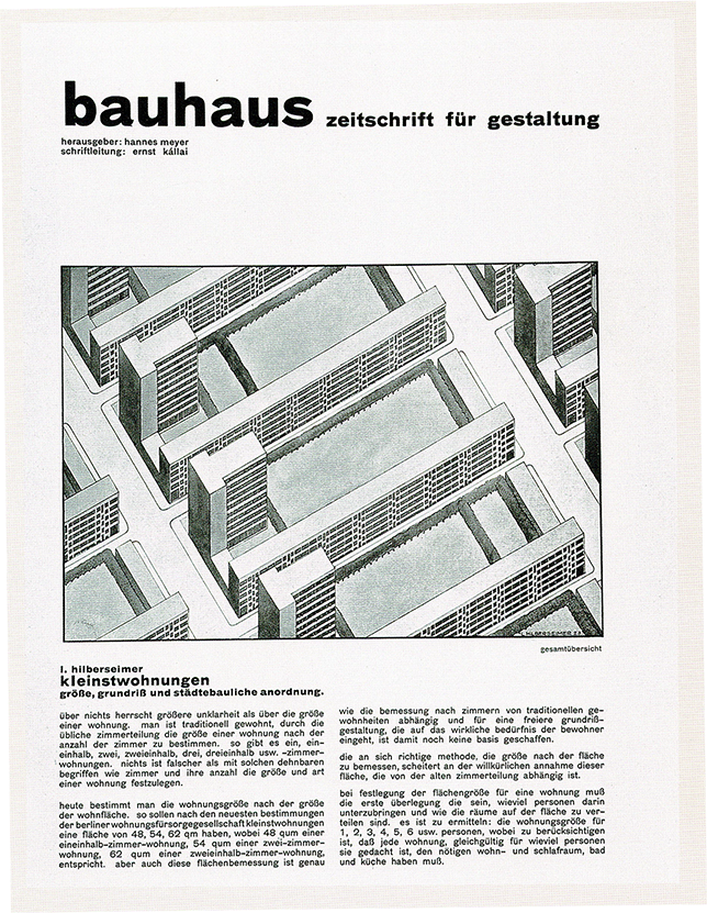Proyecto de vivienda publicado en la revista Bauhaus