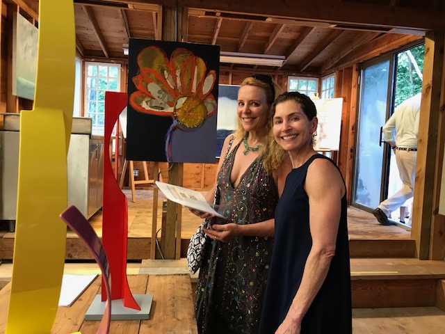 Coco Myers (right) and good friend, Martha McCully, at the folioeast barn opening July 8.