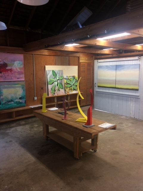 The Barn as gallery...The first folioeast opening at Studio 144, East Hampton, in NOMA