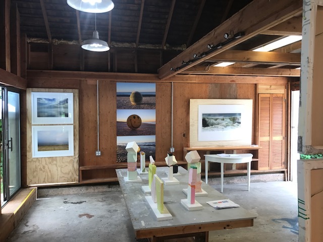 The second show in the barn at Studio 144 in East Hampton. Sculpture by Amy Wickersham. Photos (left and right) by Jane