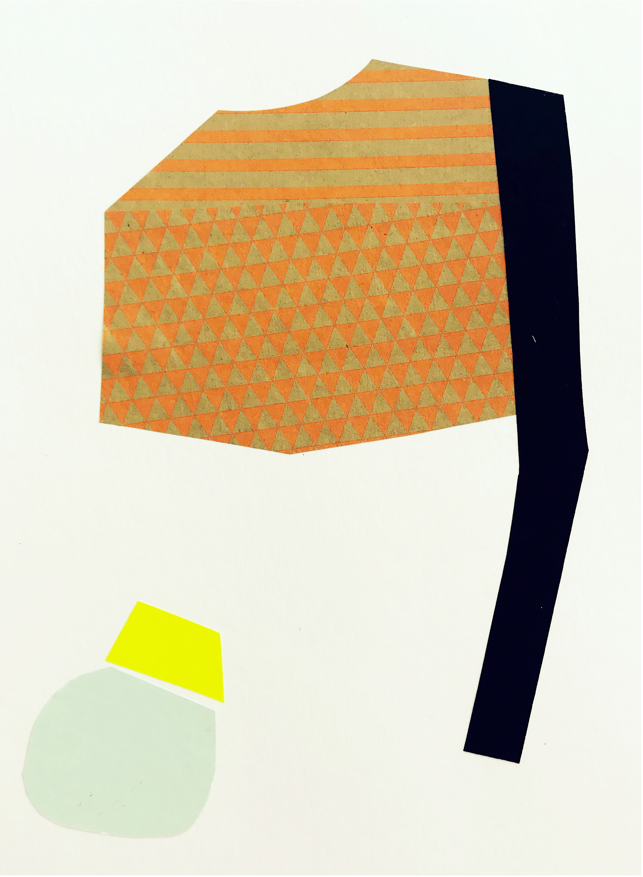 Collage I, 2018, paper collage on paper, 11 x 15 in, $1,500