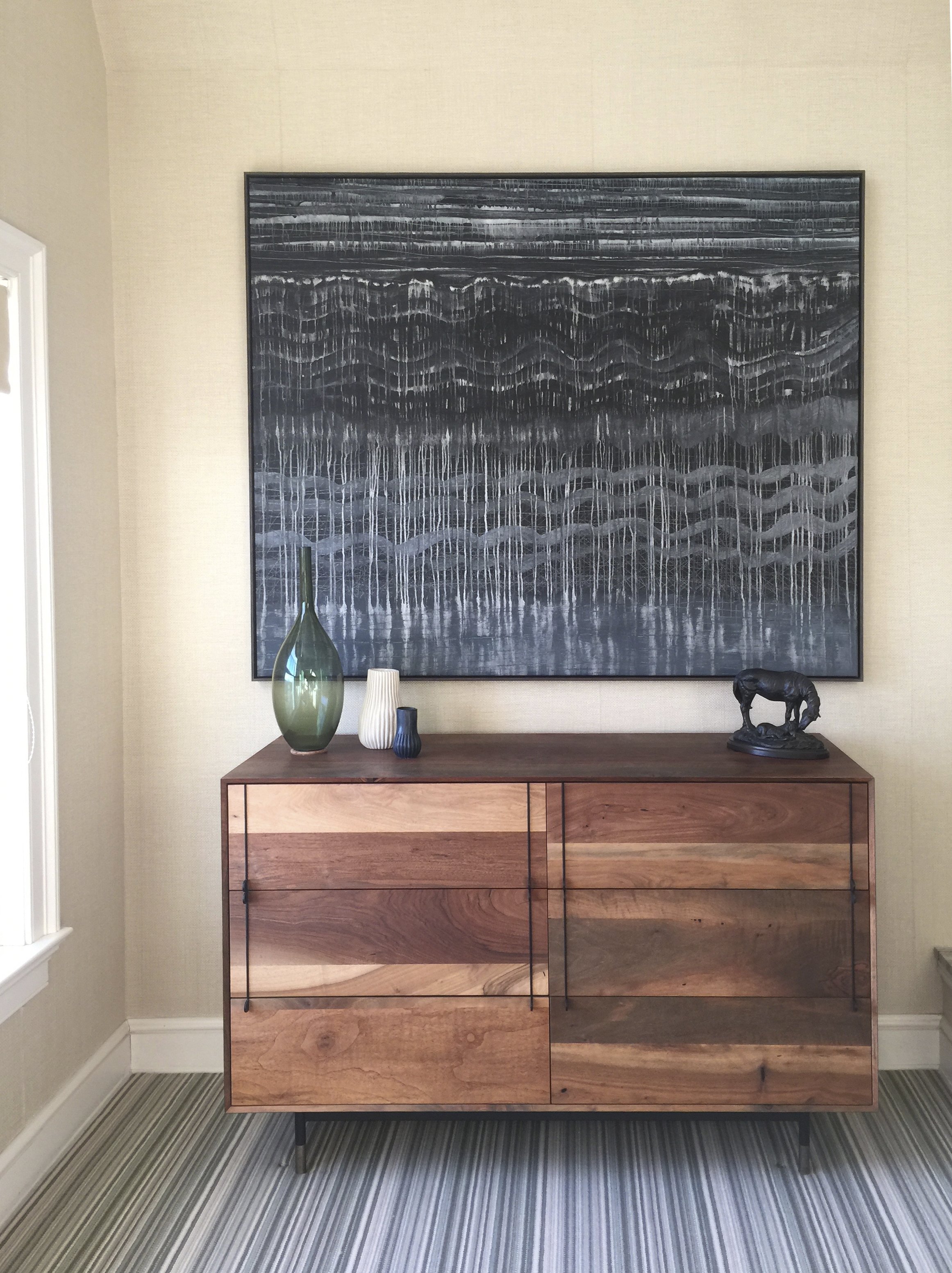 Storm Over Georgica in situ, 2018, acrylic on canvas, 5 x 5.5 ft, SOLD