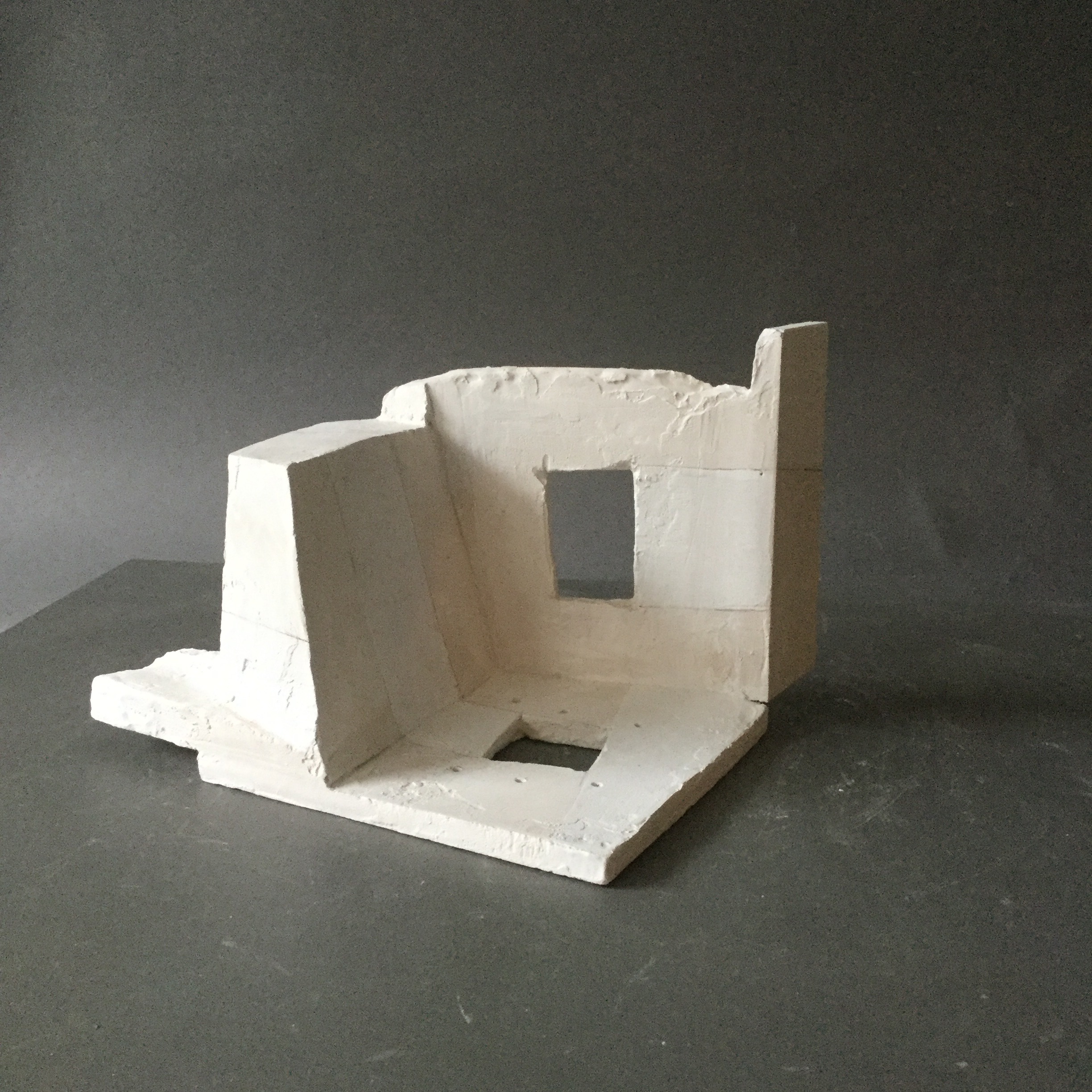 Untitled Museum Wall, 2018, Hydrocal, 6.5 x 7 x 9 in, $2,000
