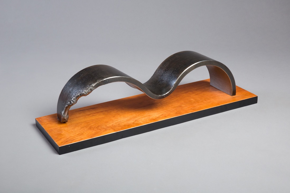 Bonac Bridge, 2016, steel, wood, 30 x 6 x 8 in, $5,500