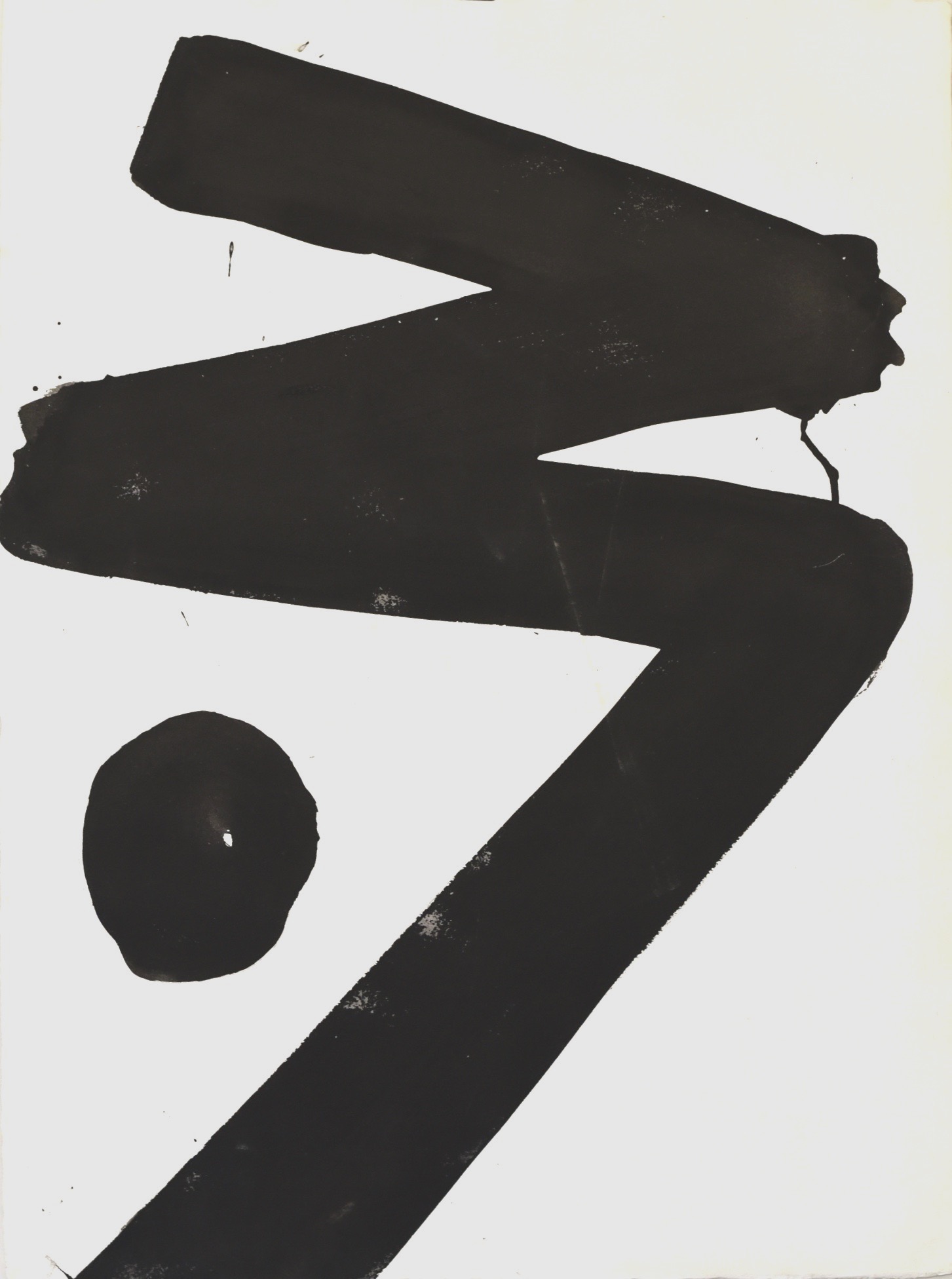 David Slivka, Untitled #2, early 70s, ink on paper,  31 x 23 in  $4000 