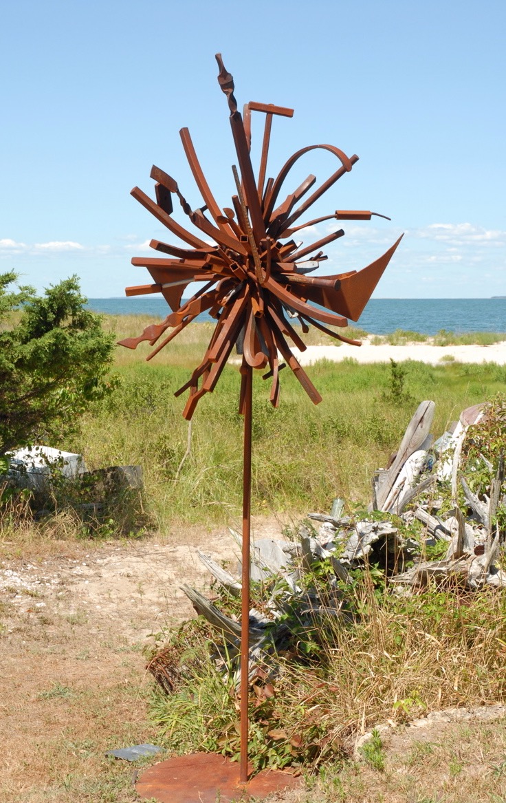 Flower To Seed II, 2004, steel, 8 x 4 x 4 in, SOLD