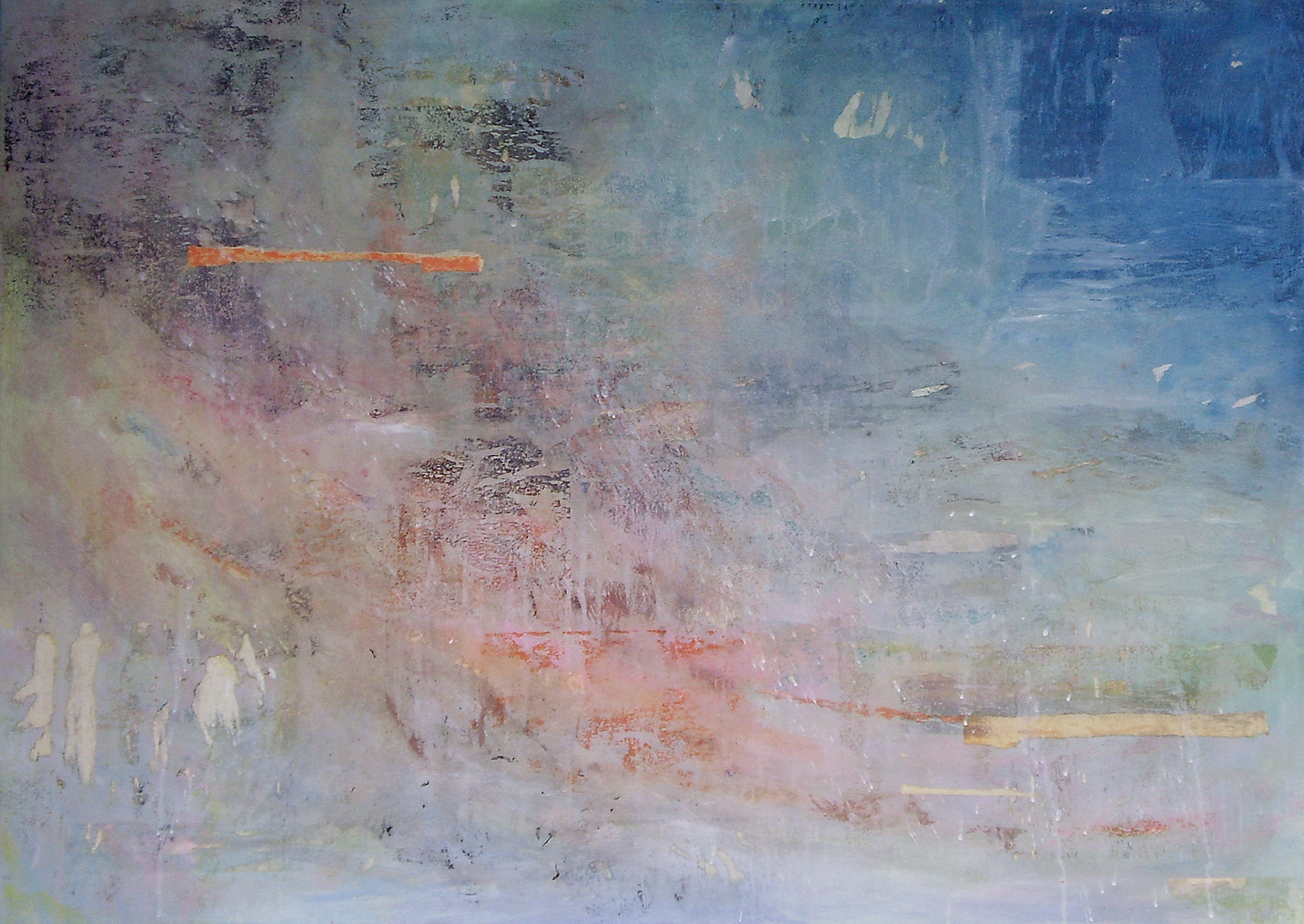 Dusk, 2008, mixed media on canvas, 30 x 42 in, SOLD