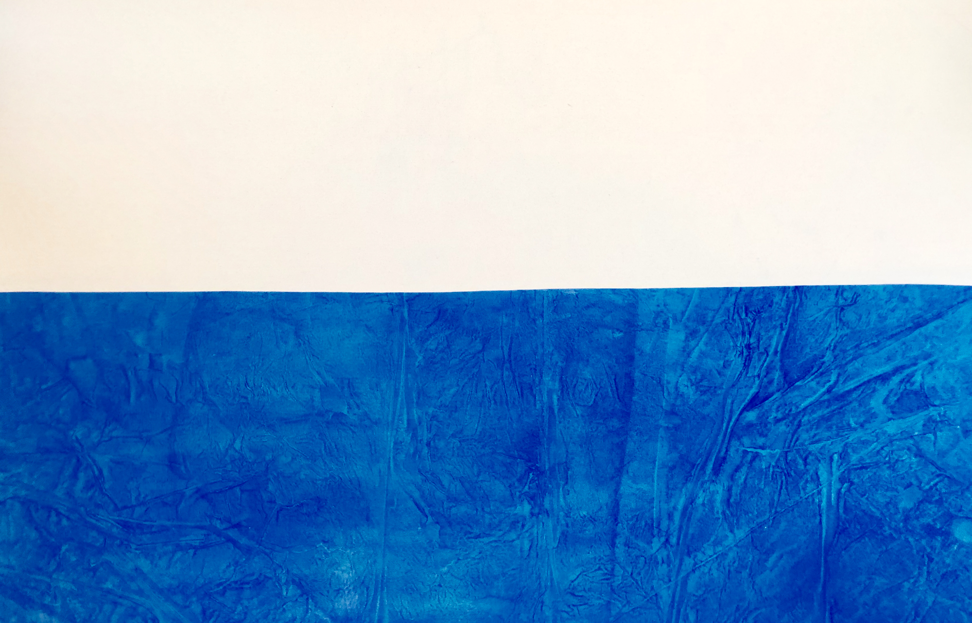 Blue Horizon, 2018, mixed media on canvas, 48 x 72 in, $15,000