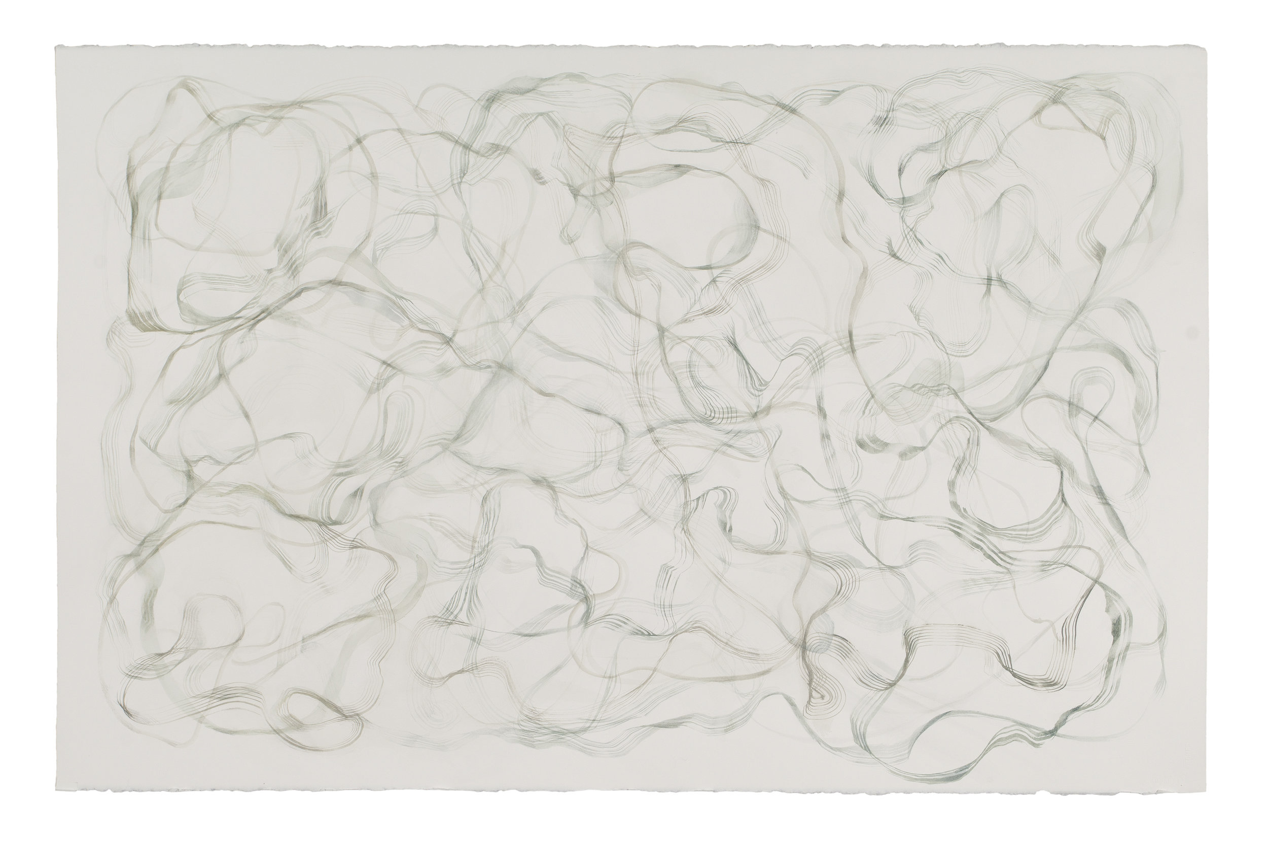 Beginner's Mind VII, 2017, watercolor on paper, 25.75 x 40 in, SOLD