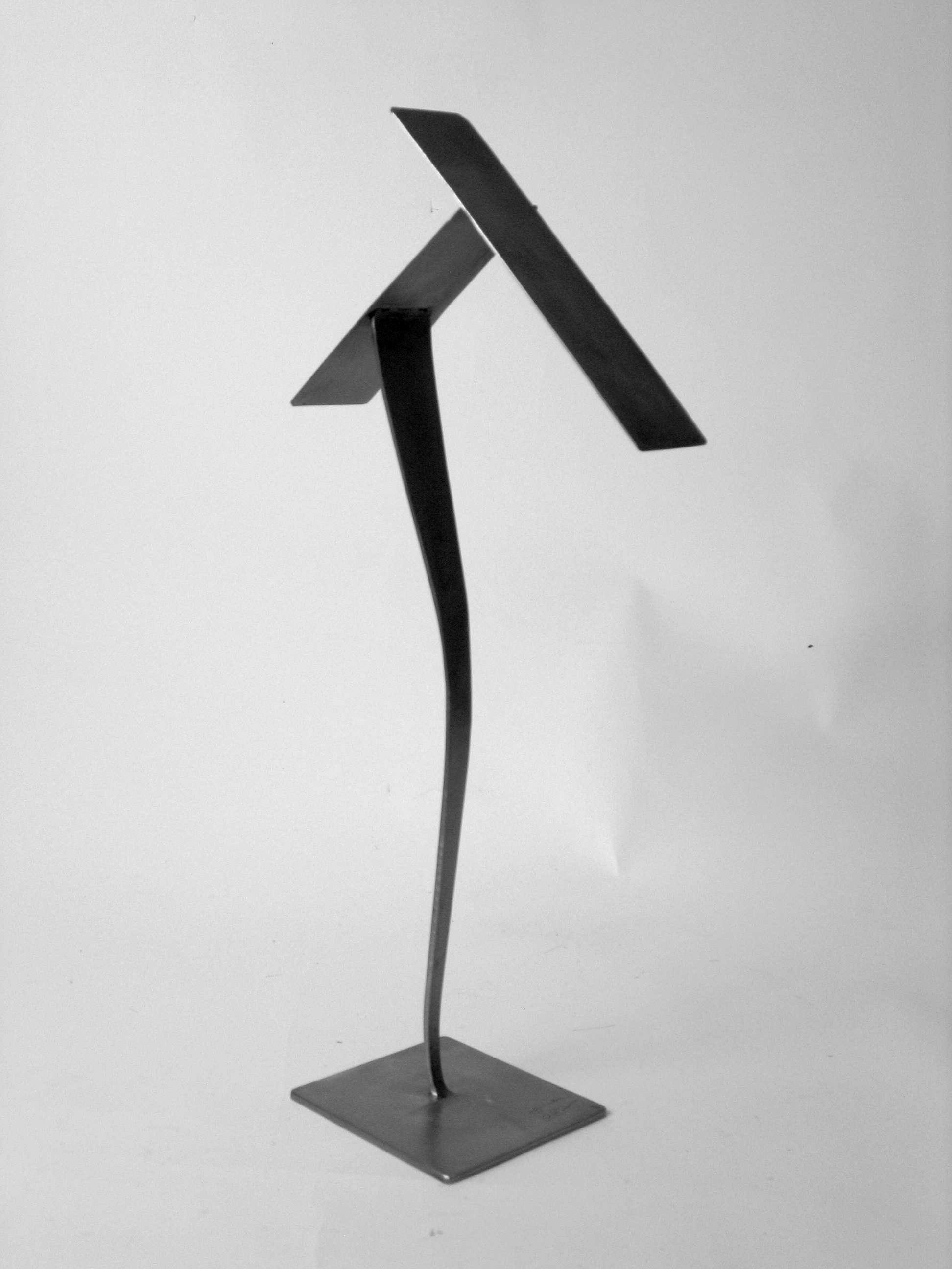 Come Fly with Me, 2010, blackened, welded steel, 18 x 9 x 4 in, SOLD