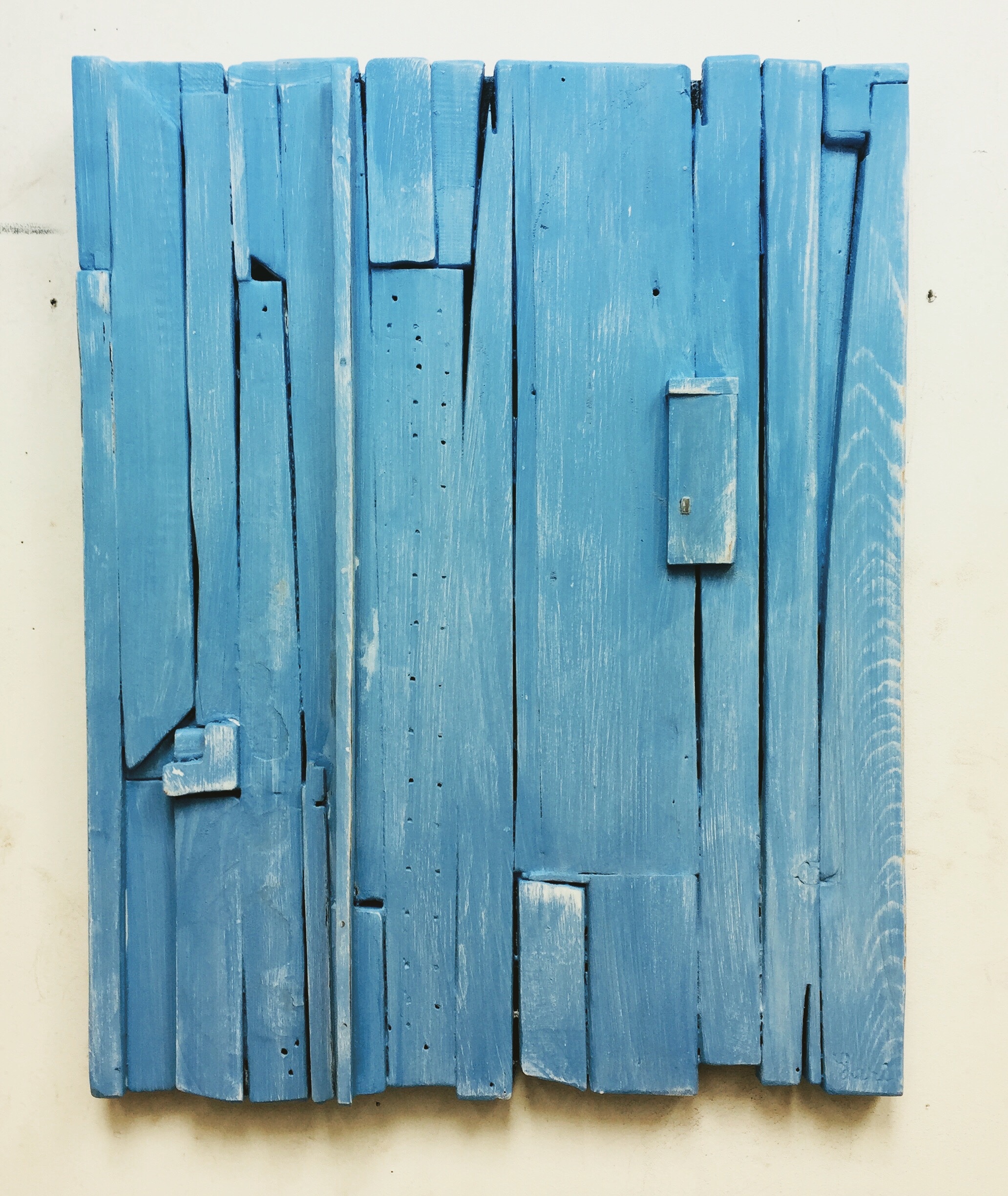 Summer Blue, 2018, acrylic on layered wood, 23 x 18 in, $3,000