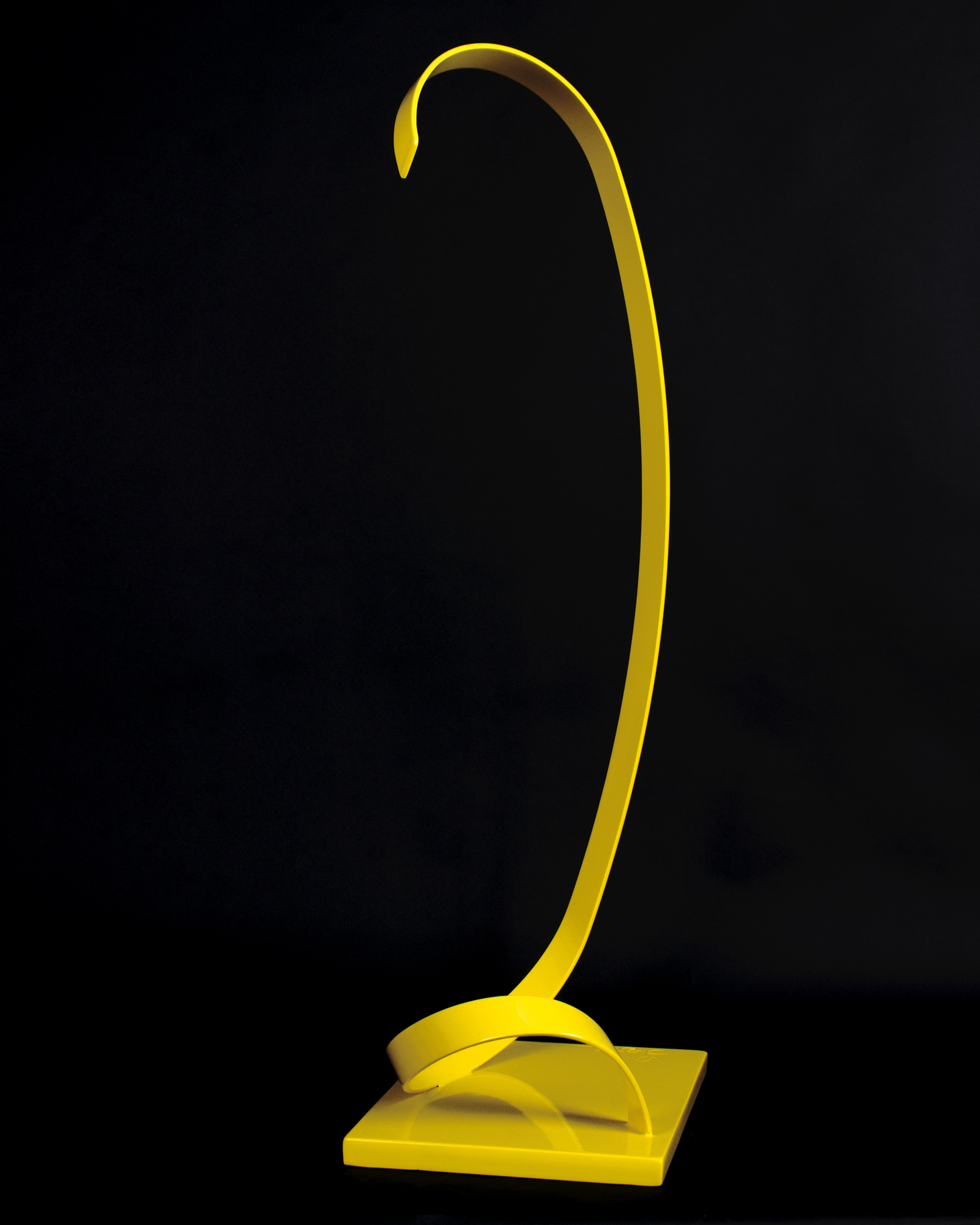 Yellow Ribbon, 2013, painted welded steel, 48 x 14 x 16 in, $10,000