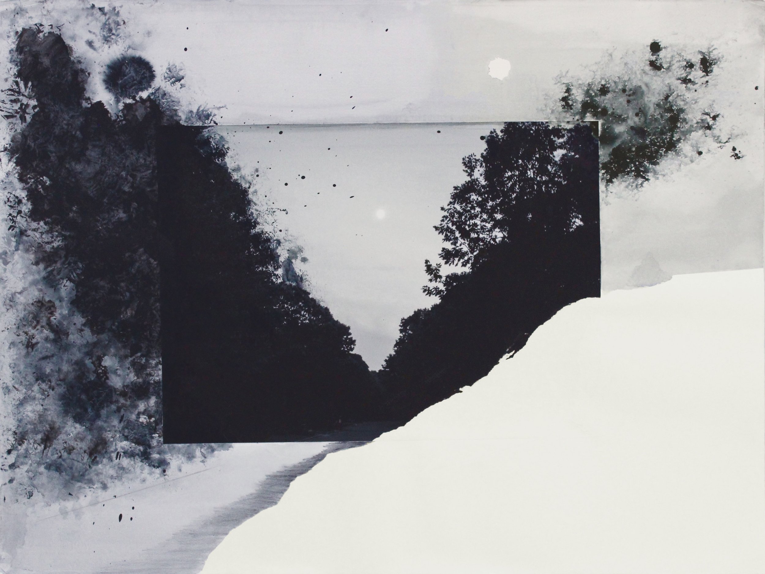 The Way Home, 2016, archival photographic print, watercolor, ink, graphite, 22 x 30 in (framed), $2,300